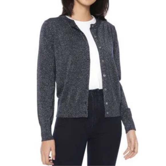 Banana Republic Sweaters - NWT Banana Republic wool Shimmer Cardigan sweater in Black small
